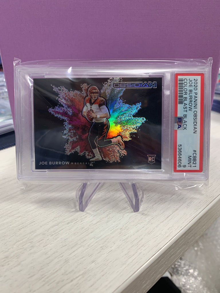 2020 Joe Burrow Obsidian Color Blast PSA 9
